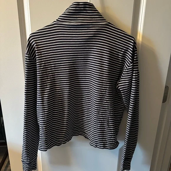 Ralph Lauren Polo Sport Navy and White Striped Turtleneck - Picture 7 of 9